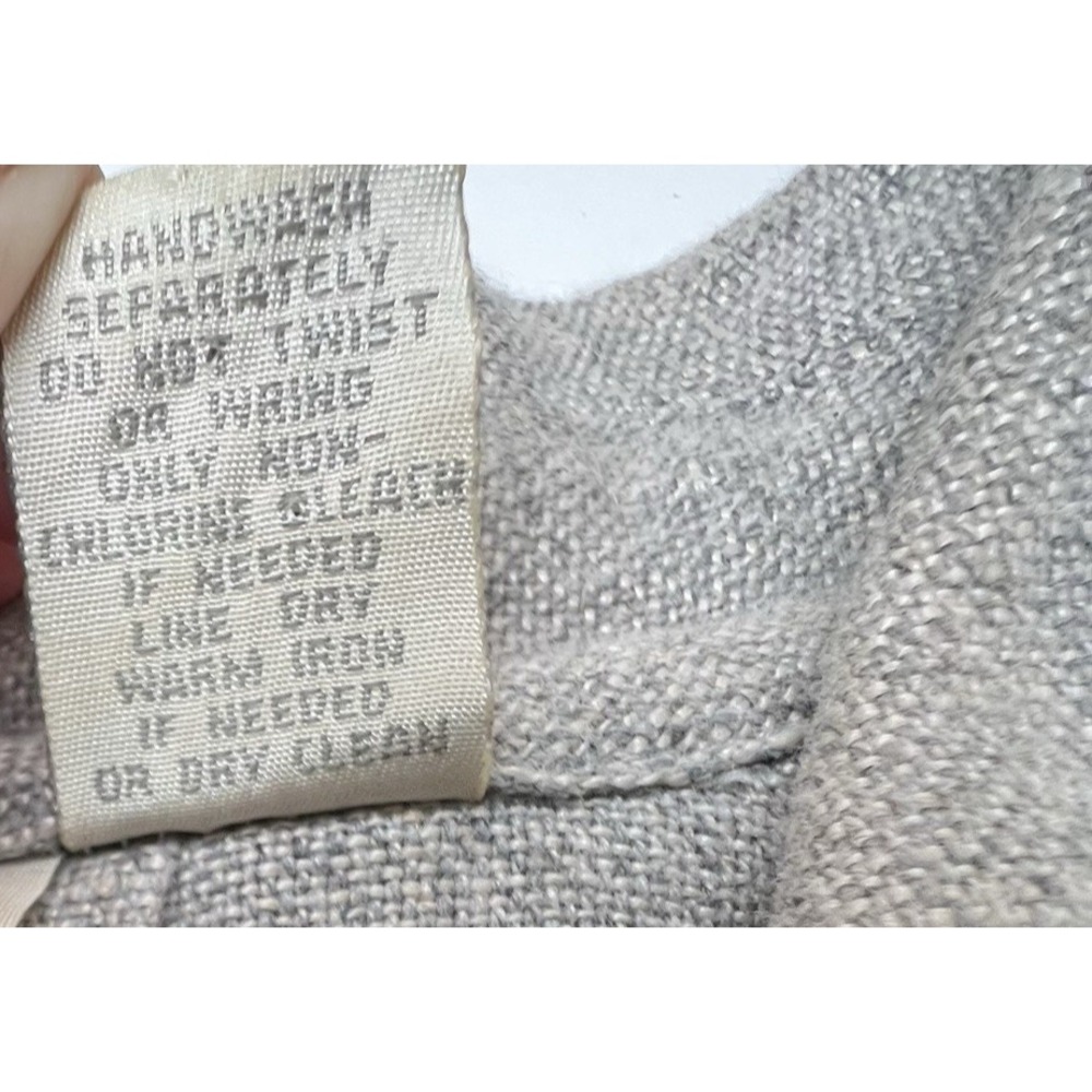 J. Jill Long Linen Jacket Lagenlook Pockets Cashmere Angora Blend Gray S - Picture 9 of 9